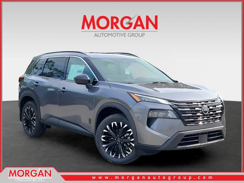 2026 Nissan Rogue Dark Armor in Gray — front three-quarter view