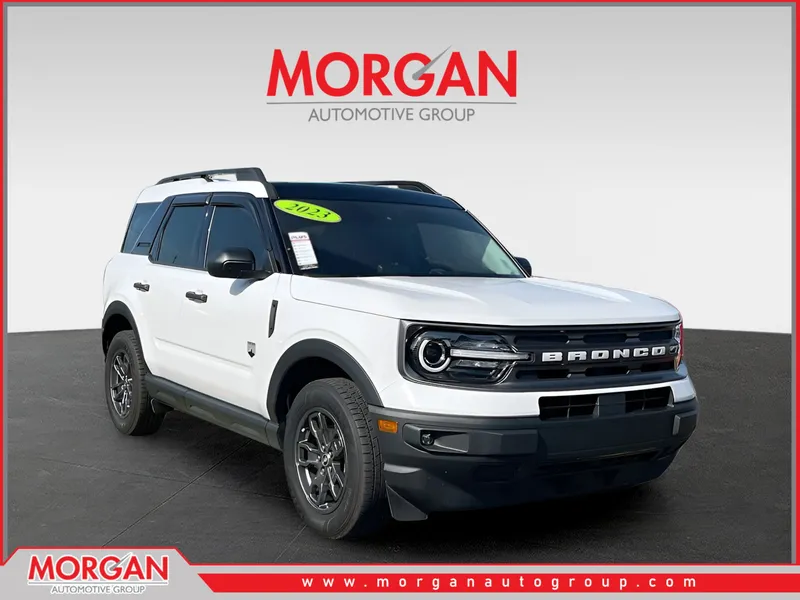 2023 Ford Bronco Sport Big Bend in White — front three-quarter view