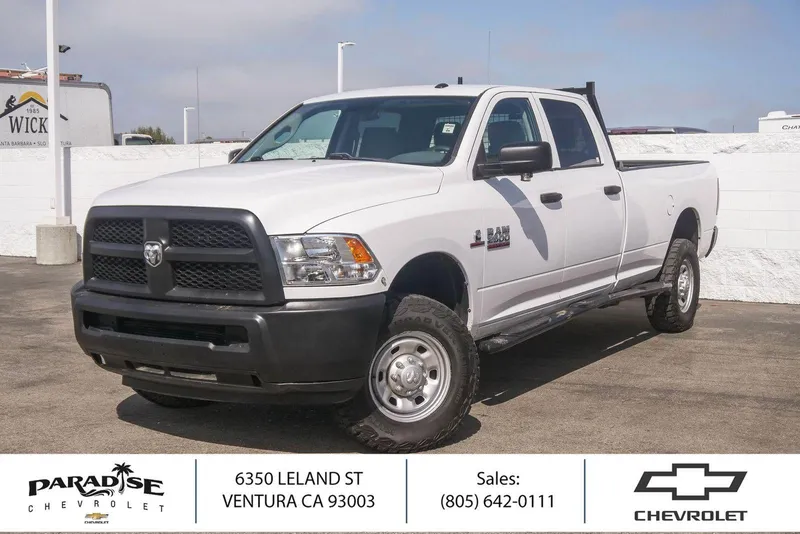2018 RAM 2500 Tradesman in Bright White Clea — front three-quarter view