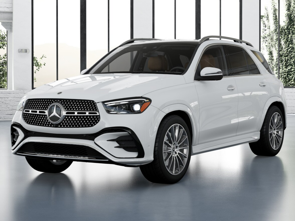 2026 Mercedes-Benz GLE 350 in Polar White — front three-quarter view