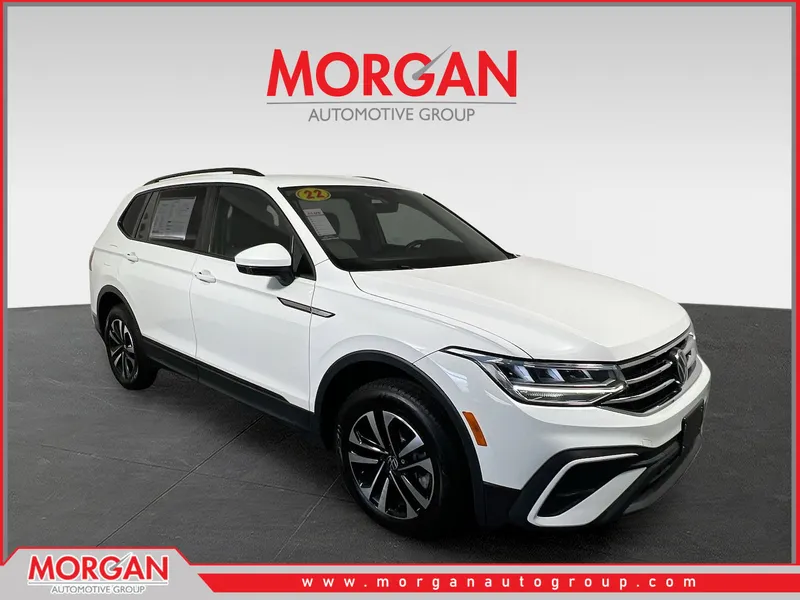 2022 Volkswagen Tiguan 2.0T S in Pure White — front three-quarter view
