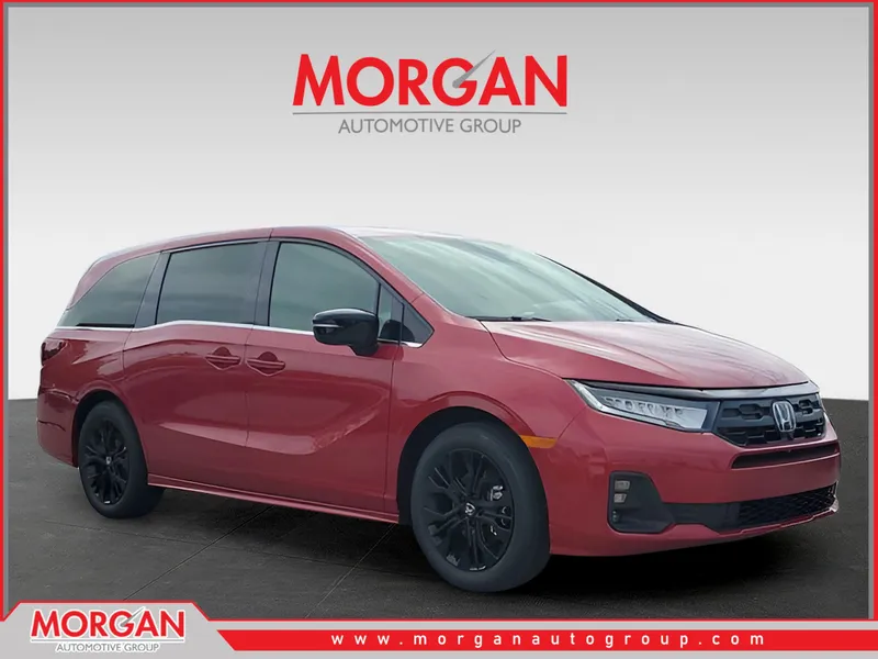 2026 Honda Odyssey Sport-L in Radiant Red Metallic II — front three-quarter view