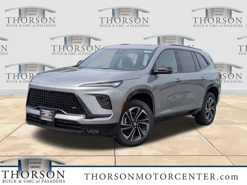 2026 Buick Enclave Sport Touring in Moonstone Gray Metallic — front three-quarter view