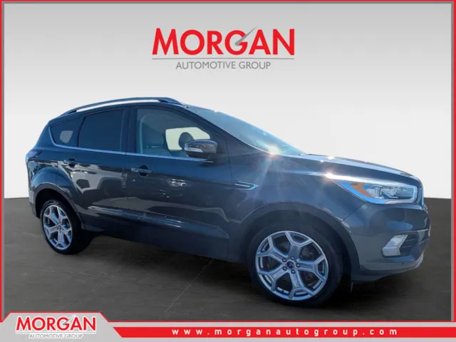 2017 Ford Escape Titanium in Gray — front three-quarter view