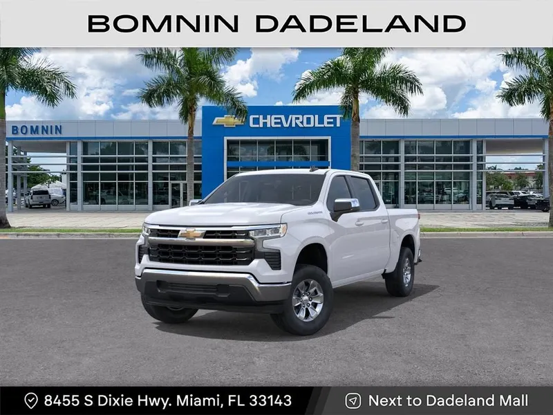 2026 Chevrolet Silverado 1500 LT in Summit White — front three-quarter view