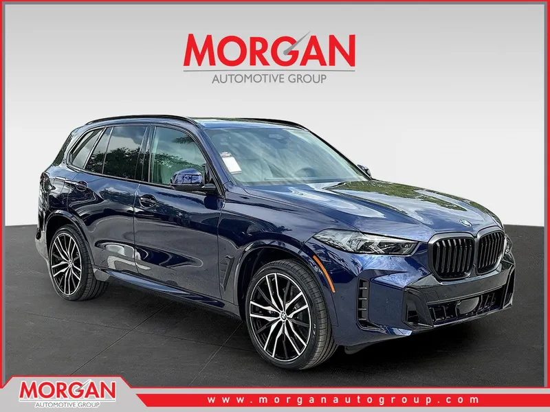 2026 BMW X5 sDrive40i in Tanzanite Blue II Metallic — front three-quarter view