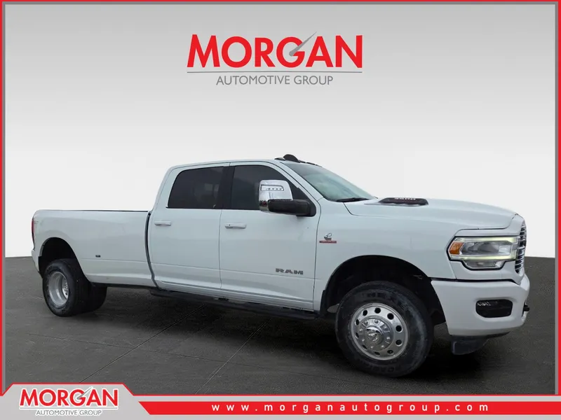 2024 Ram 3500 Laramie in White — front three-quarter view