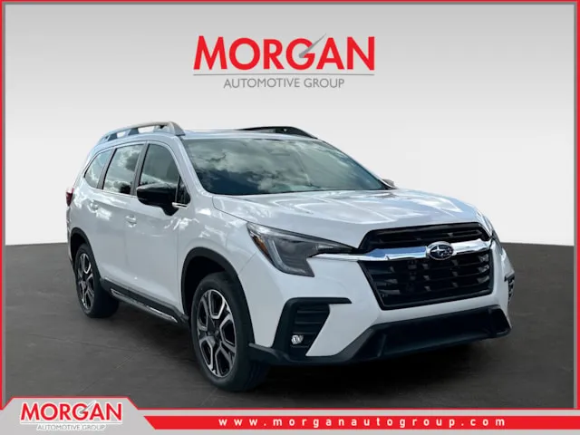 2026 Subaru Ascent Limited in White — front three-quarter view