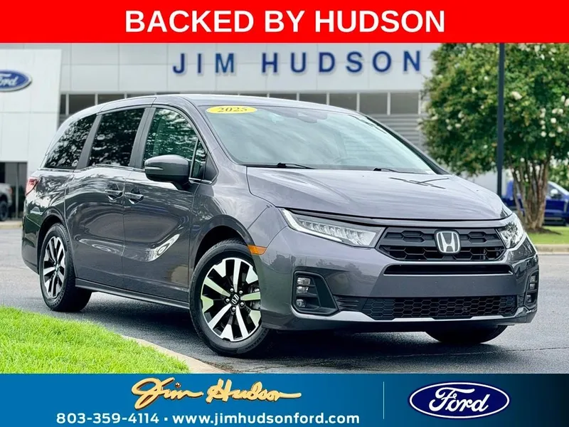 2025 Honda Odyssey EX-L in Sonic Gray Pearl — front three-quarter view