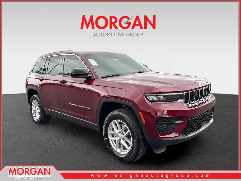 2026 Jeep Grand Cherokee Laredo in Red — front three-quarter view