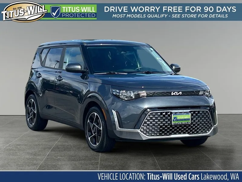 2024 Kia Soul EX in Gray — front three-quarter view