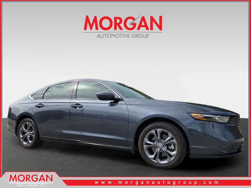2024 Honda Accord Hybrid EX-L in Gray — front three-quarter view