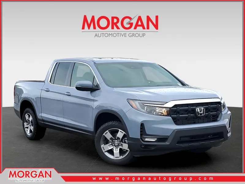 2026 Honda Ridgeline RTL in Sonic Gray Pearl — front three-quarter view
