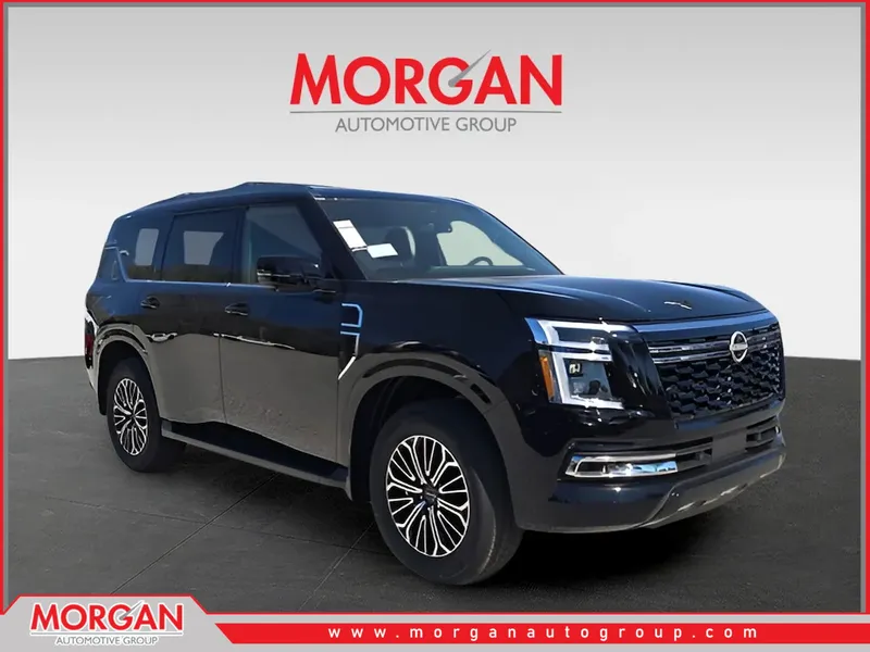 2026 Nissan Armada SL in Black — front three-quarter view