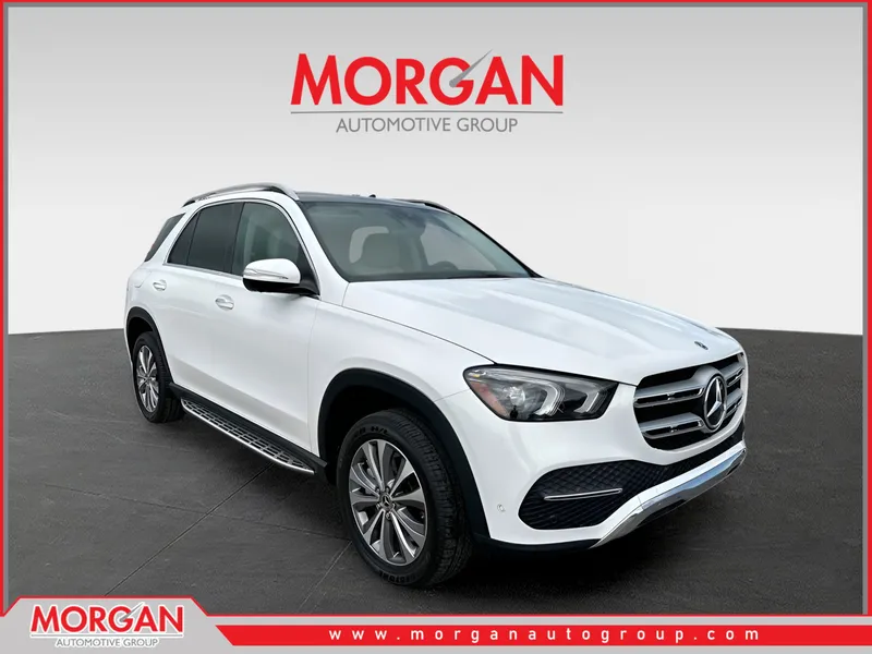 2022 Mercedes-Benz GLE 350 in Polar White — front three-quarter view