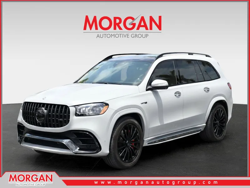 2025 Mercedes-Benz GLS AMG 63 in Gray — front three-quarter view