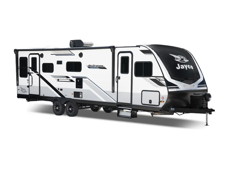 2025 Jayco Jay Feather — front three-quarter view