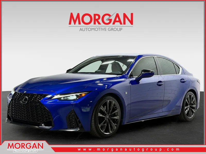 2023 Lexus IS 350 F SPORT in Blue Mica — front three-quarter view