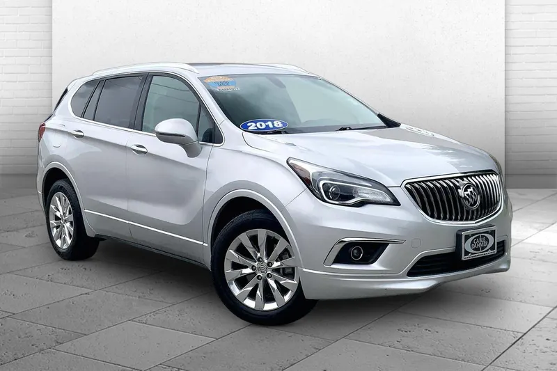 2018 Buick Envision Essence in Galaxy Silver Metallic — front three-quarter view