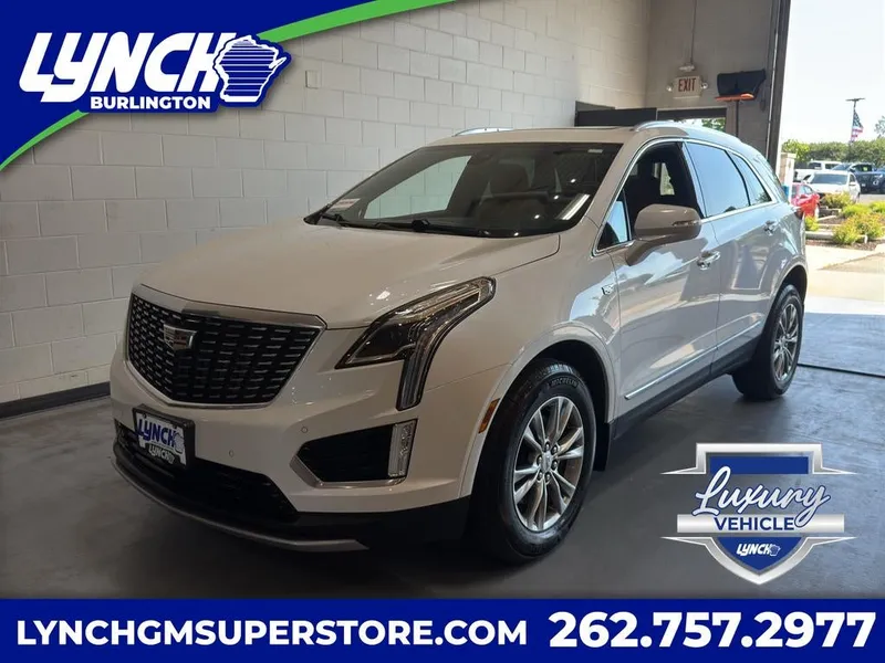 2022 Cadillac XT5 Premium Luxury in Crystal White Tricoat — front three-quarter view