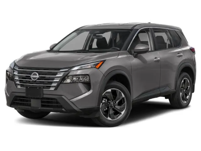 2025 Nissan Rogue SV in Baja Storm Metallic — front three-quarter view