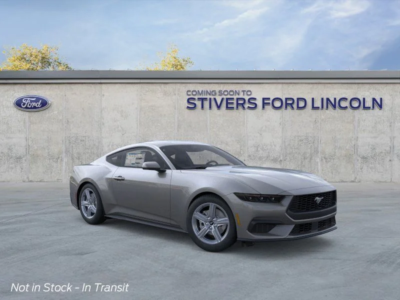 2026 Ford Mustang EcoBoost in Carbonized Gray Metallic — front three-quarter view