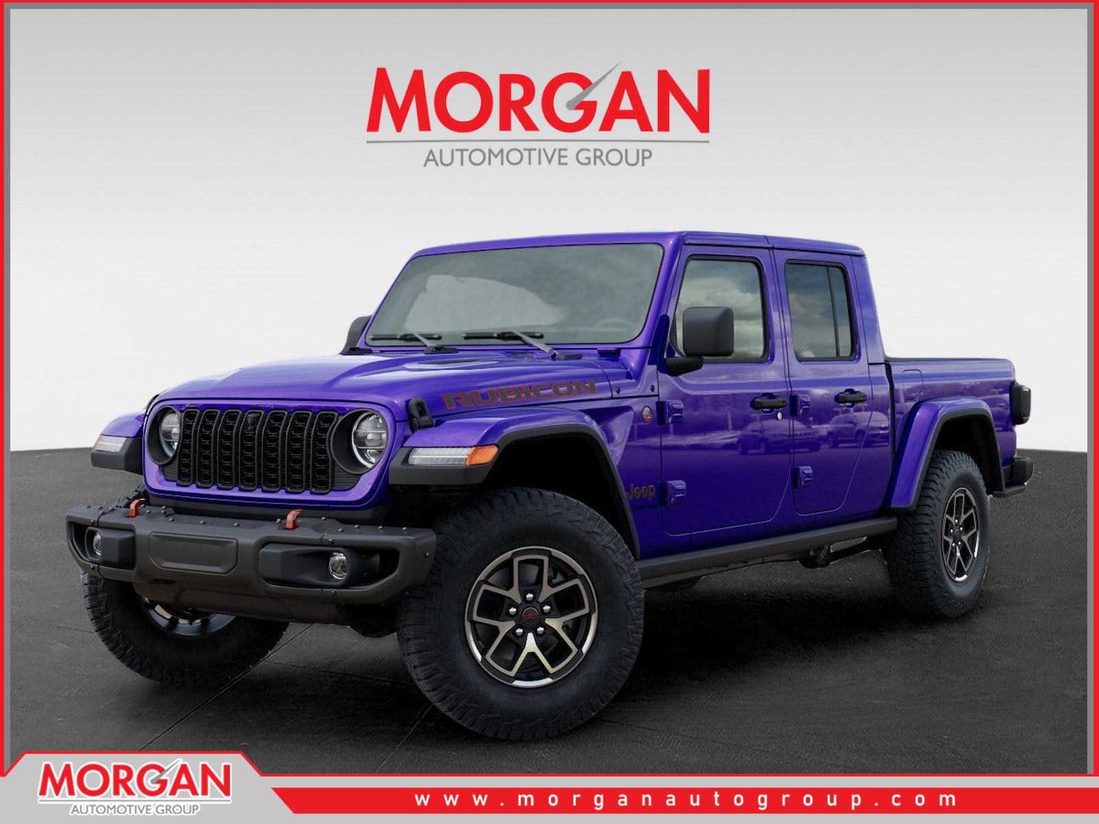 2026 Jeep Gladiator Rubicon in Purple — front three-quarter view