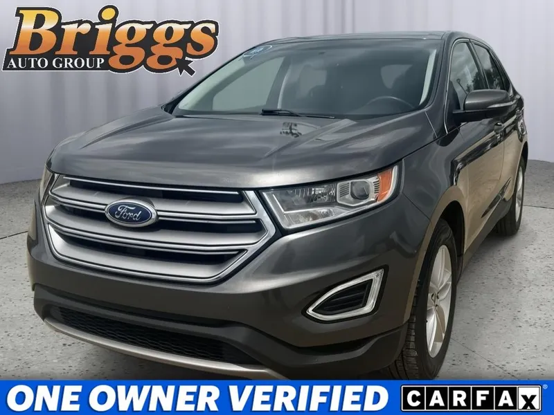 2016 Ford Edge SEL in Magnetic Metallic — front three-quarter view