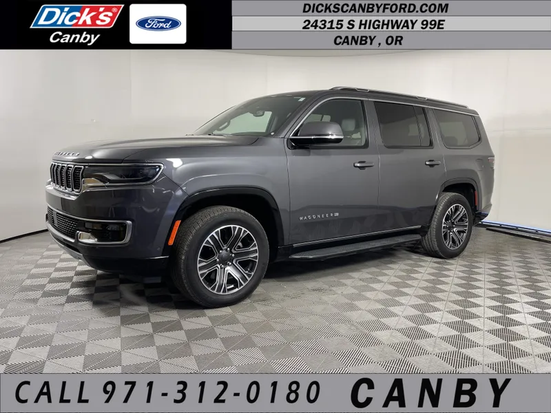 2022 Jeep Wagoneer Series III in Baltic Gray Metallic Clearcoat — front three-quarter view
