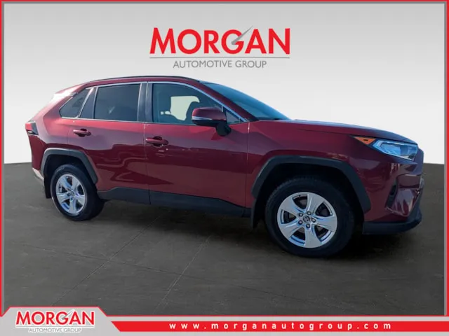 2020 Toyota RAV4 XLE in Red — front three-quarter view