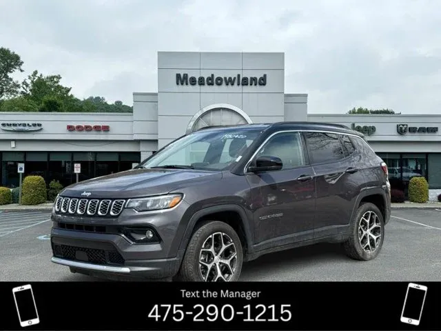 2024 Jeep Compass Limited in Baltic Gray Metallic Clearcoat — front three-quarter view