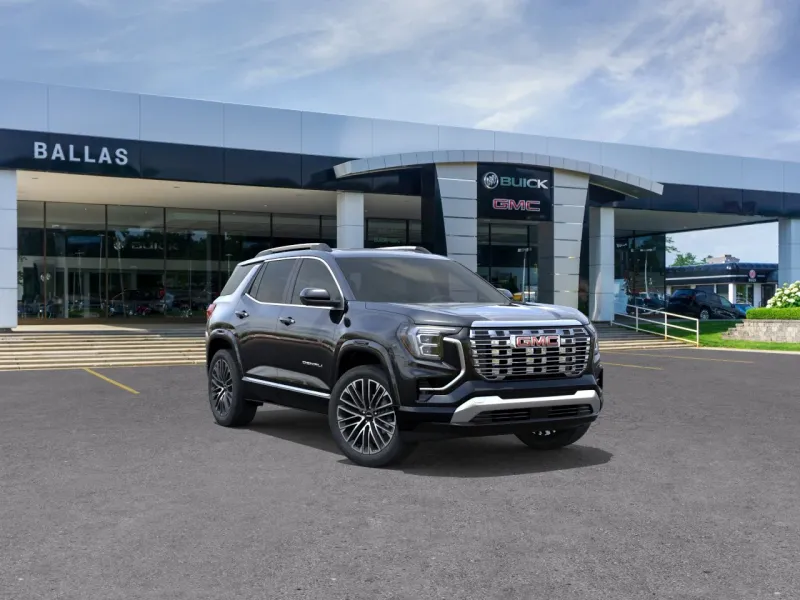 2027 GMC Terrain AWD Denali in Ebony Twilight Metallic — front three-quarter view