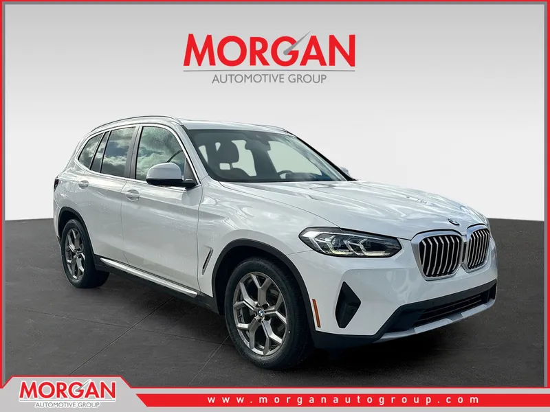 2023 BMW X3 sDrive30i in Alpine White — front three-quarter view