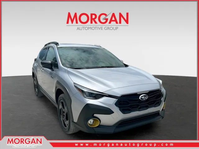 2026 Subaru Crosstrek Hybrid Sport in White — front three-quarter view