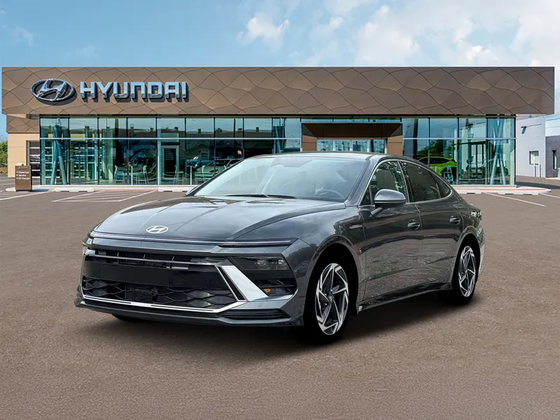 2026 Hyundai SONATA SEL Sport in Portofino Gray — front three-quarter view