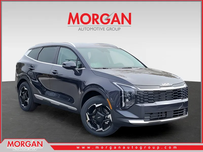 2026 Kia Sportage EX in Gray — front three-quarter view
