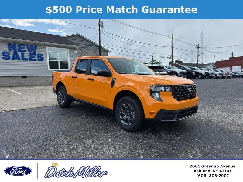 2026 Ford Maverick XLT in Orange Fury Metallic Tri-Coat — front three-quarter view