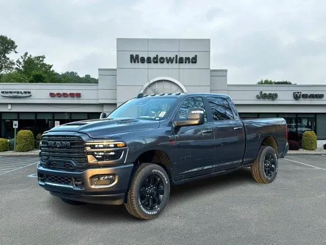 2026 RAM 2500 Laramie in Granite Crystal Metallic Clear-Coat Exterior Paint — front three-quarter view