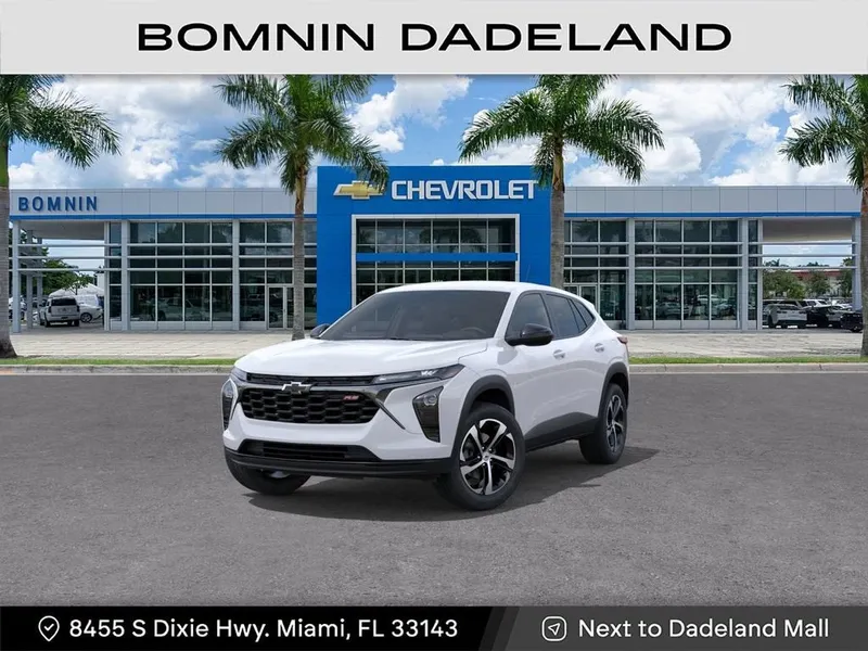 2026 Chevrolet Trax 1RS in Summit White — front three-quarter view