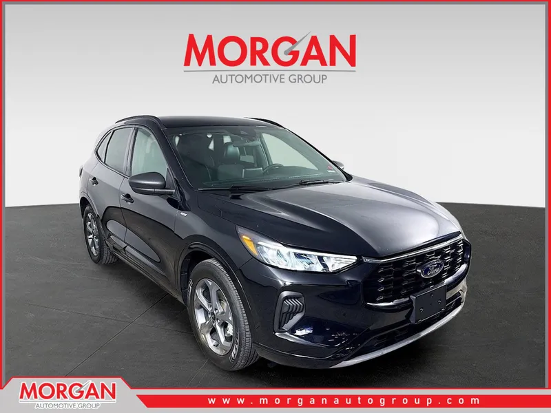 2024 Ford Escape ST-Line in Black Metallic — front three-quarter view