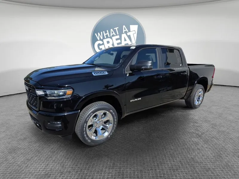 2026 RAM 1500 Big Horn/Lone Star in Diamond Black Crystal Pearlcoat — front three-quarter view