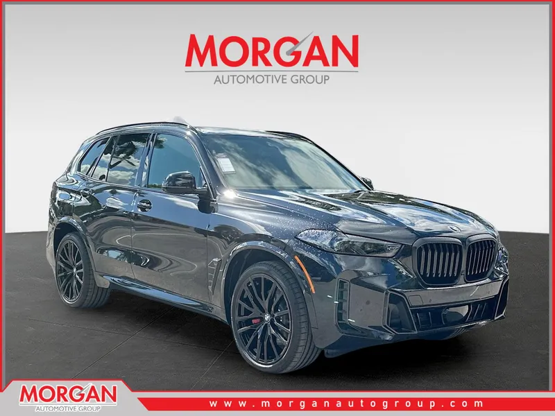 2026 BMW X5 xDrive40i in Black Sapphire Metallic — front three-quarter view