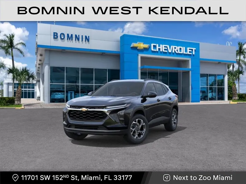2026 Chevrolet Trax LT in Mosaic Black Metallic — front three-quarter view