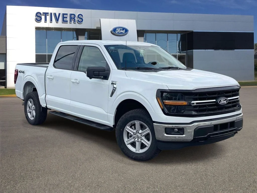 2026 Ford F-150 XLT in Oxford White — front three-quarter view