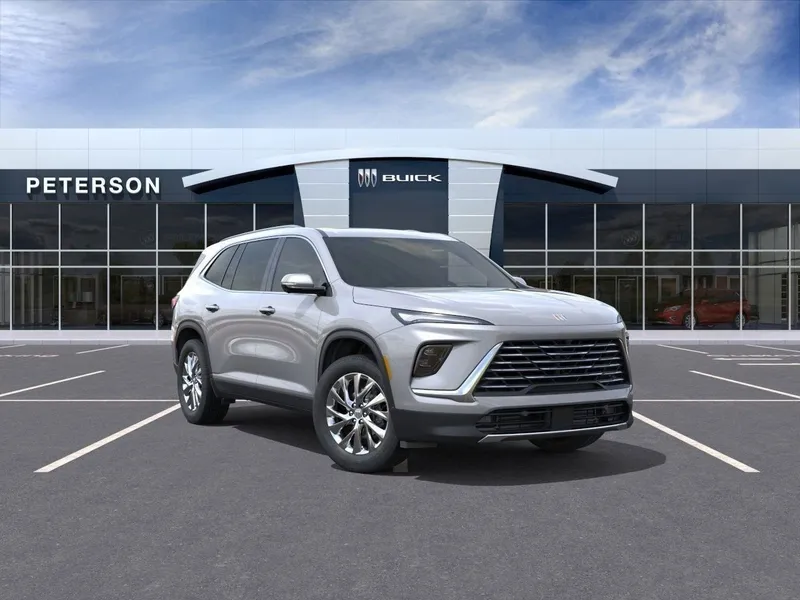 2025 Buick Enclave Preferred in Moonstone Gray Metallic — front three-quarter view
