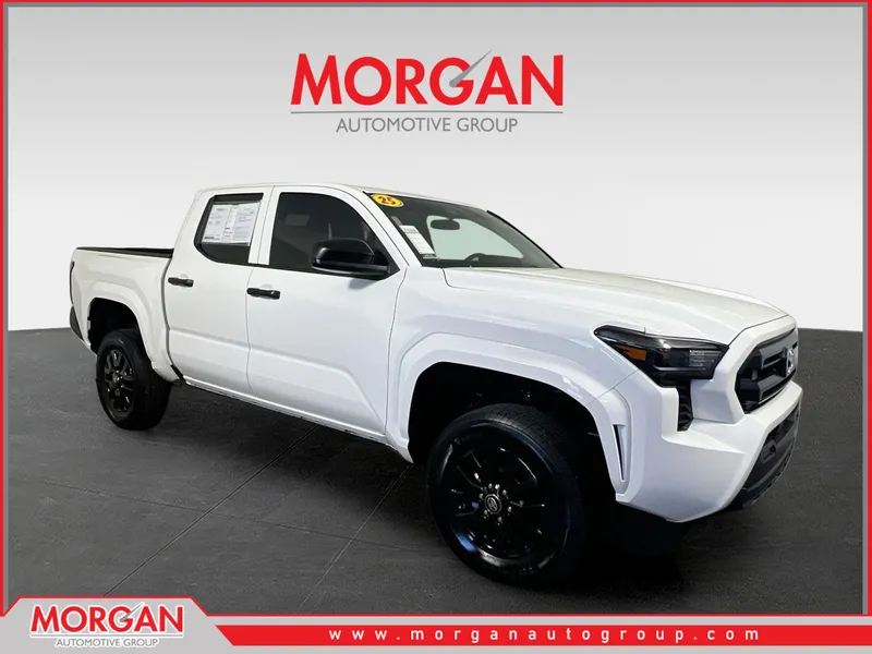 2025 Toyota Tacoma SR in Ice Cap — front three-quarter view