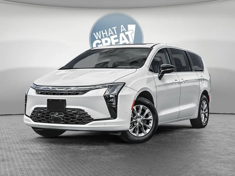 2027 Chrysler Pacifica PACIFICA SELECT in Bright White Clear-Coat Exterior Paint — front three-quarter view