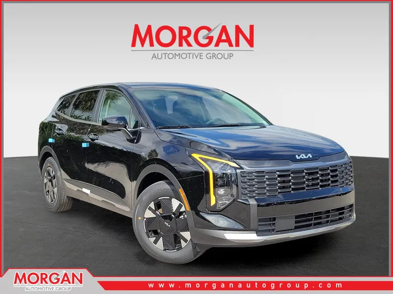 2026 Kia Sportage Hybrid LX in Fusion Black — front three-quarter view