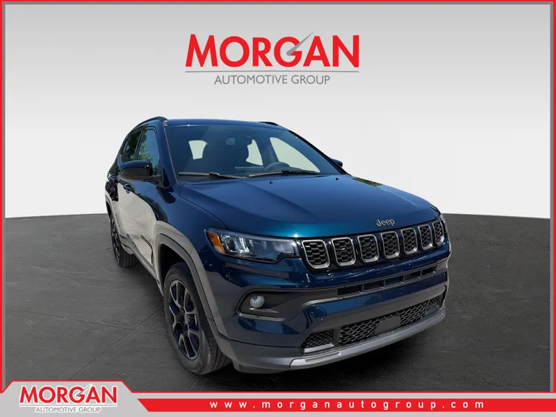 2026 Jeep Compass Latitude Altitude in Fathom Blue Pearl Coat — front three-quarter view