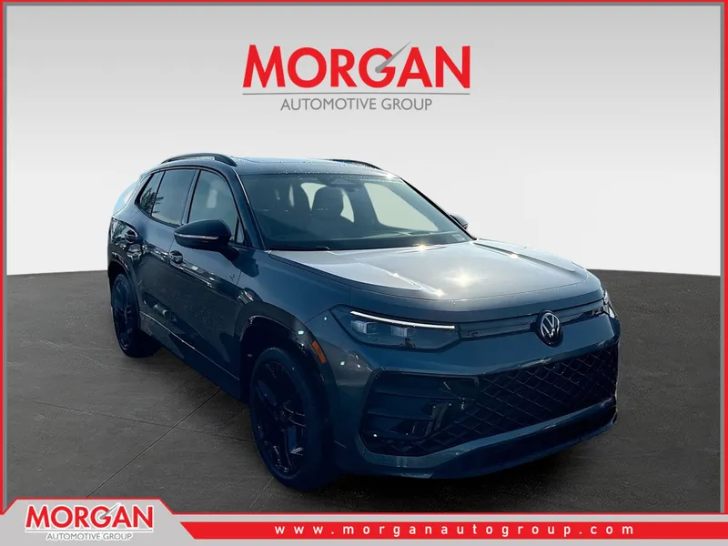 2026 Volkswagen Tiguan SE R-Line Black in Platinum — front three-quarter view